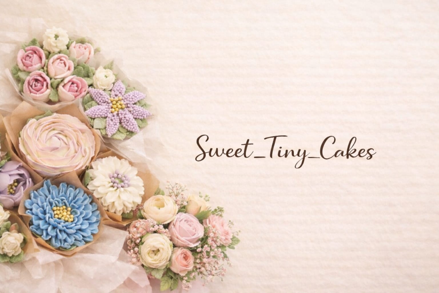 Sweet Tiny Cakes — קאפקייקס פרחים בעבודת יד