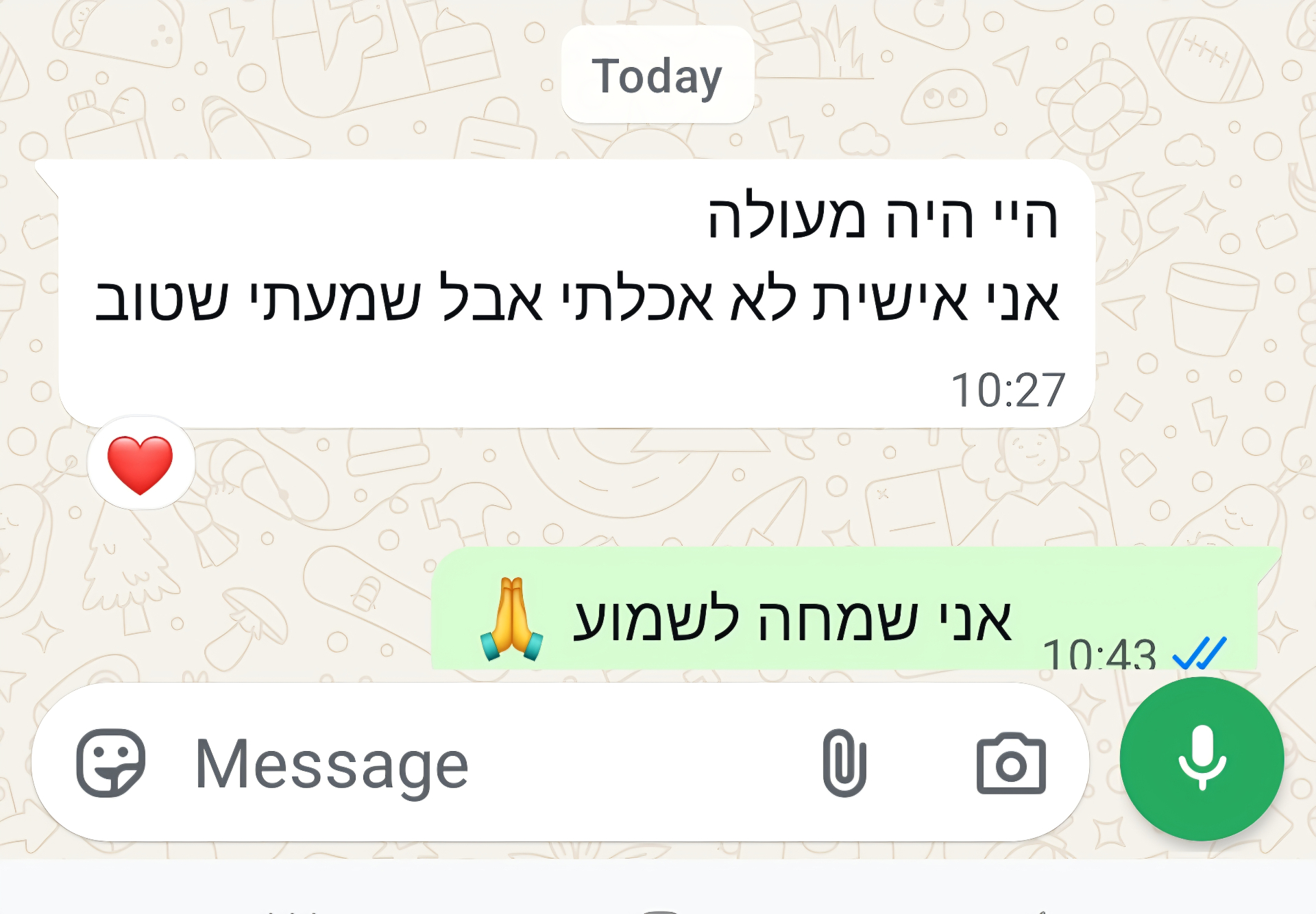 המלצה מלקוחה 1 - וואטסאפ